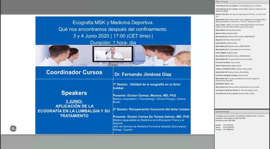 Webinarios: APLICACIÓN DE LA ECOGRAFÍA EN LA LUMBALGIA Y SU TRATAMIENTO