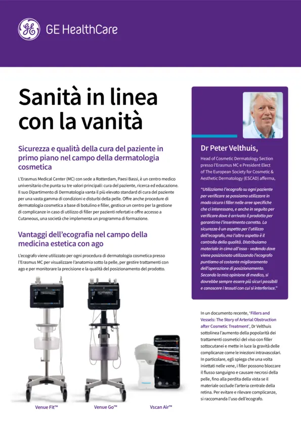 Sanità in linea con la vanità
