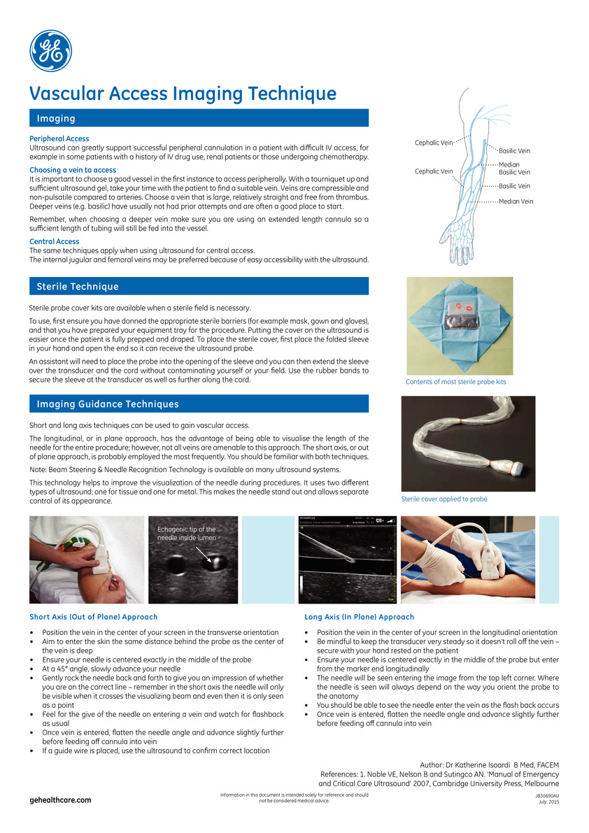 How To Use Ultrasound For Vascular Access